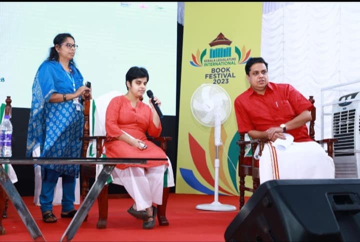 Our Founder delivering a speech on rights of people with disability at the book festival.